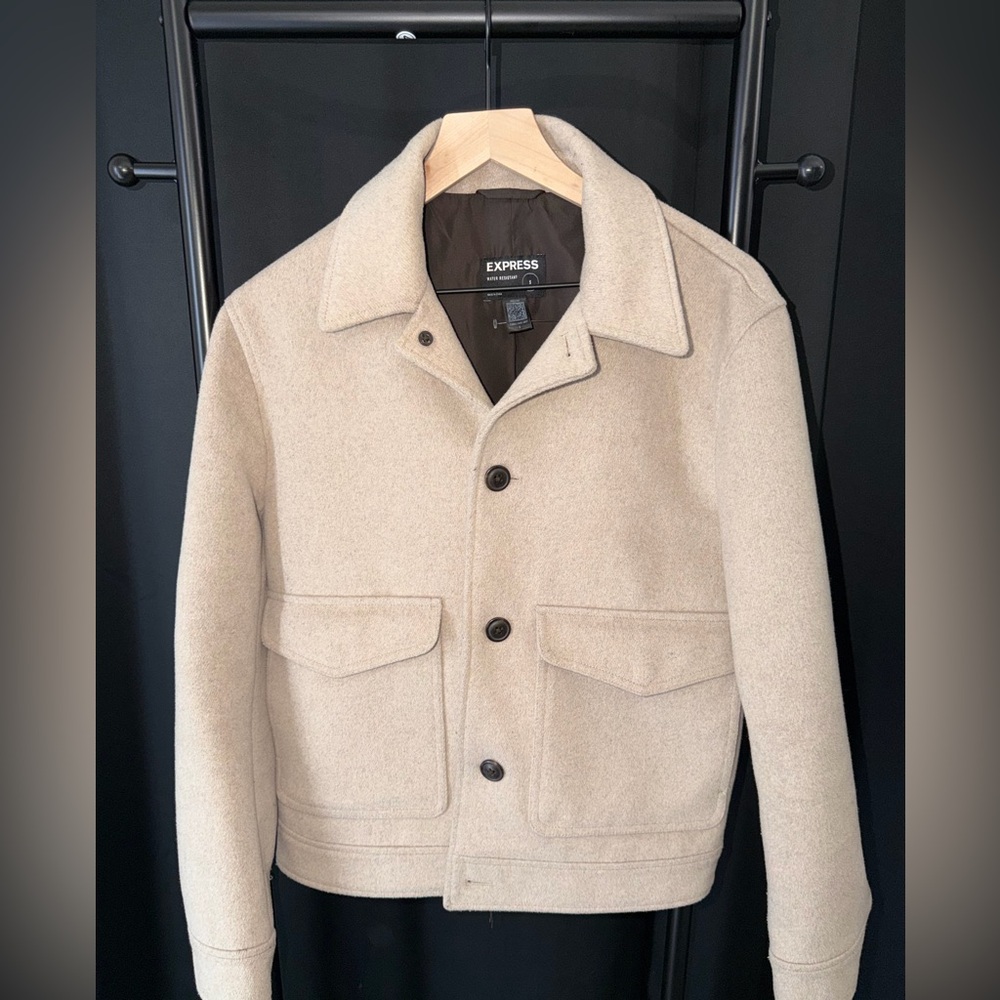 Express Men's Tan Wool Field Jacket